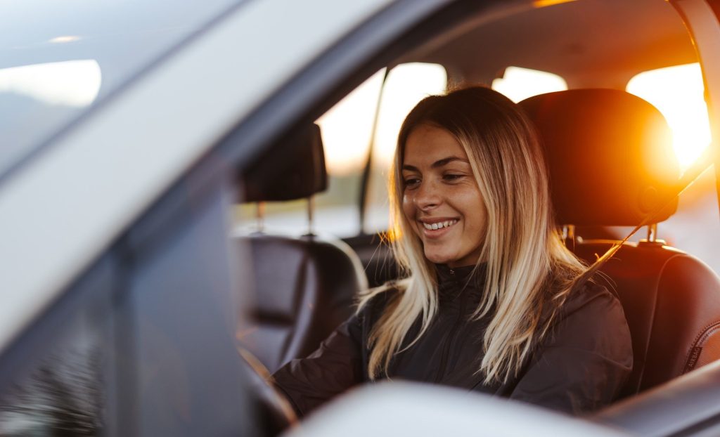 Woman driving